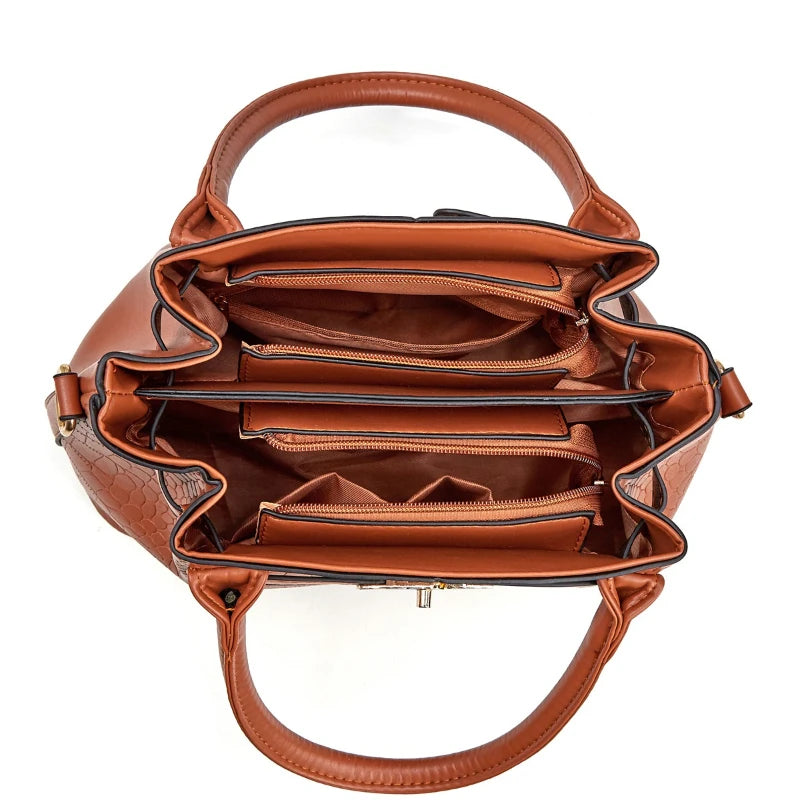 12.4 inch 31cm)New Crocodile Pattern Women's Shoulder Bag; Large Capacity Handbag; Mother and Child Bag; Crossbody Bag