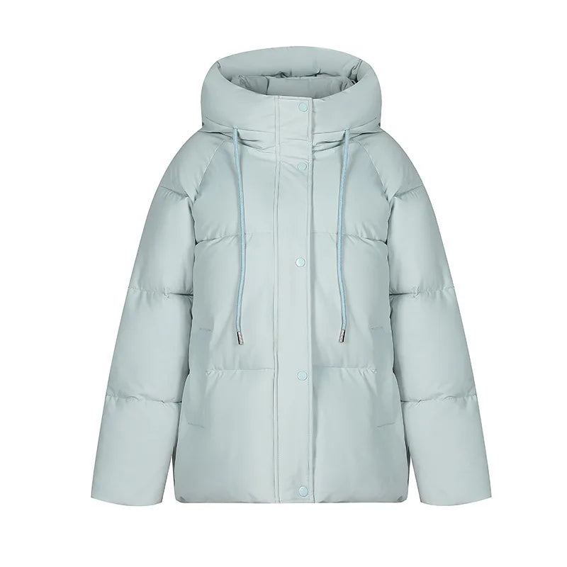 Best Selling Female's Padded Coat Winter Solid Color Hooded Women's Puffer Coat Versatile Thickened Quilted Jacket For Lady
