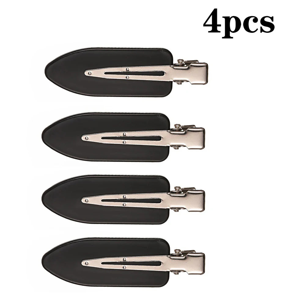 4Pcs No Bend Hair Clips Makeup Clips Beauty Salon Seamless Hairpin for Salon Hairstyle Women Girls Makeup Accessories