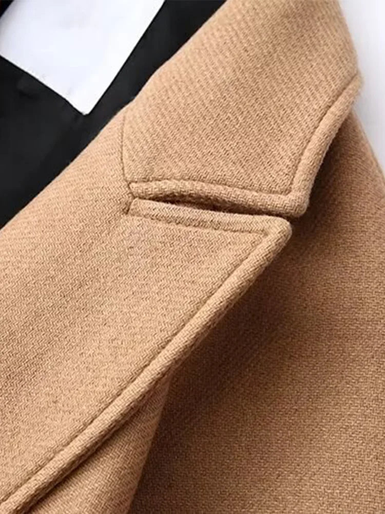 2025 Autumn/Winter New Personalized Fashion Casual Neutral Belt Coat Warm Long Coat