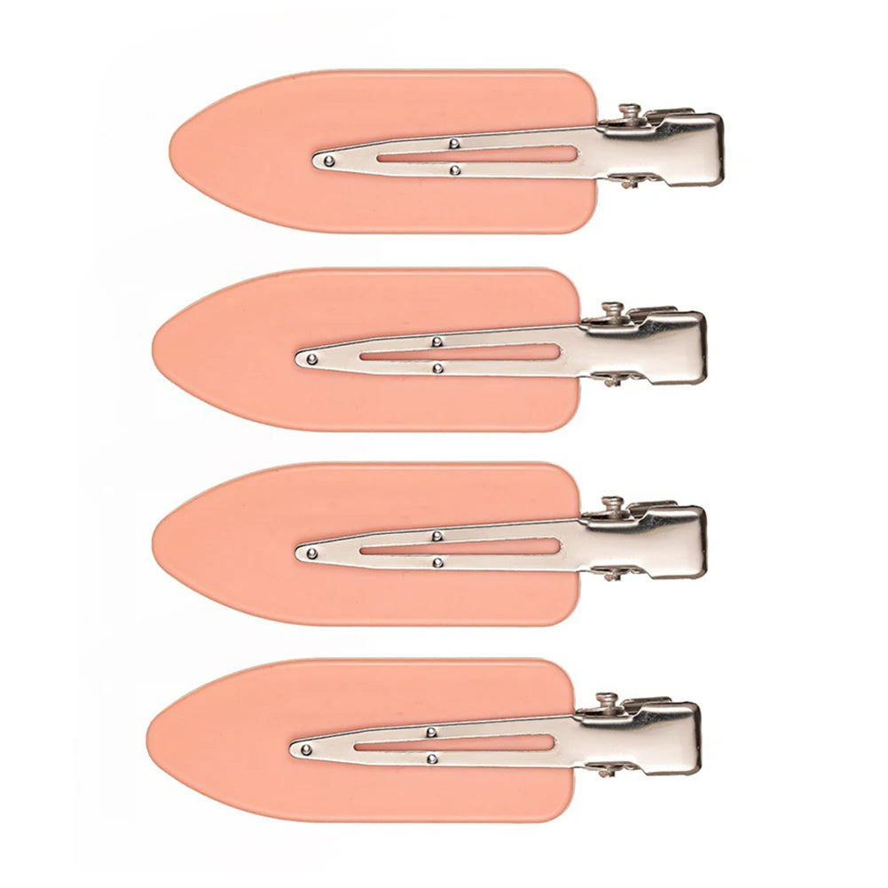 4Pcs No Bend Hair Clips Makeup Clips Beauty Salon Seamless Hairpin for Salon Hairstyle Women Girls Makeup Accessories