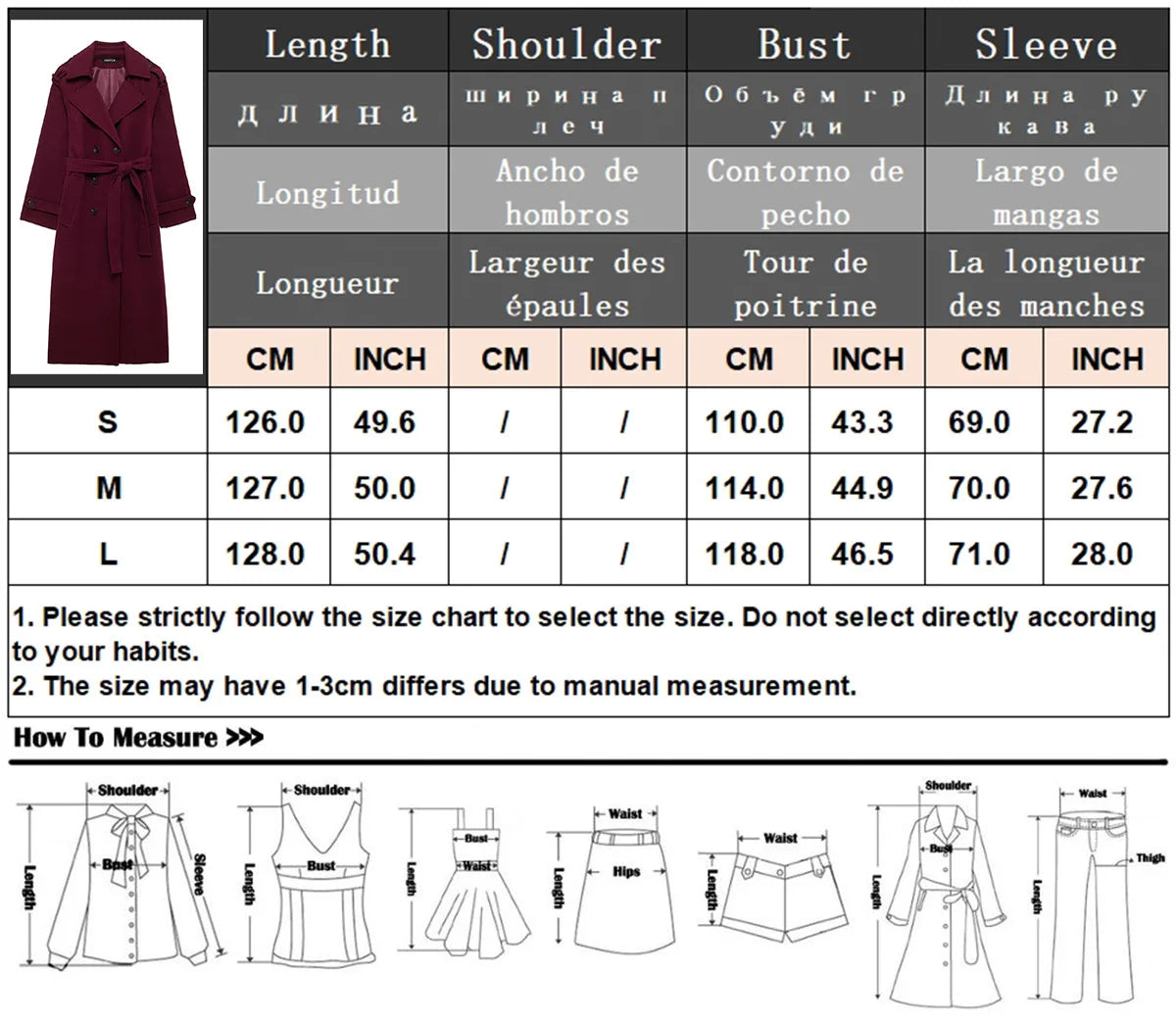 HH Women Elegant Burgundy Lapel Blend Maxi Overcoat Fashion Winter Double-Breasted Jacket with Belt Female Chic Trench Coat