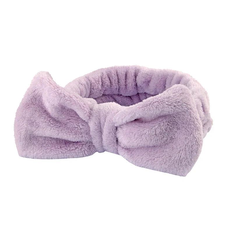 Cute Fashion Multifunctional Women's Face Washing Cuffs Waterproof Water Absorbent Wrist Cotton Velvet Hairband Hair Accessories