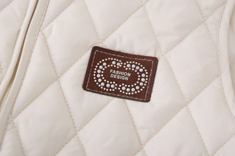 2025 Lightweight Cotton Vest for Middle-Aged And Elderly Women Stand Collar Sleeveless Casual Outerwear Anti-Cold And Warmth