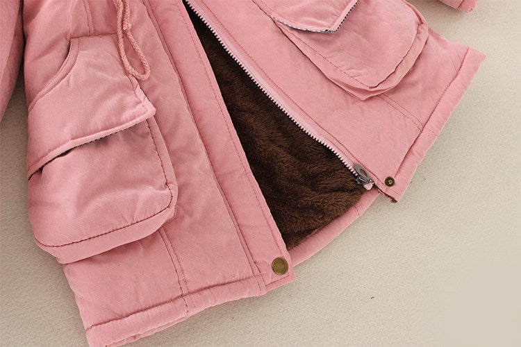 2025 New Autumn Winter Women Cotton Jacket Padded Casual Slim Coat Emboridery Hooded Parkas Wadded Warm Overcoat Fashion Parkas