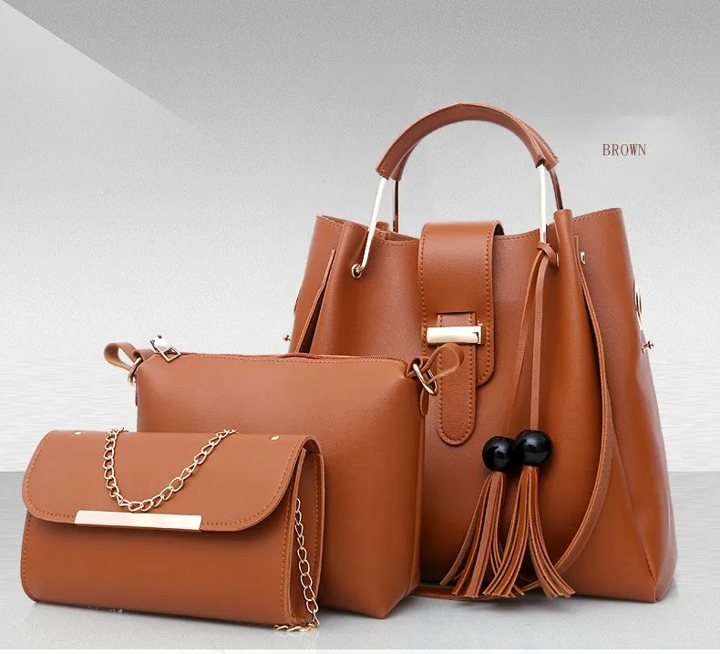 Women's Handheld Bun Mother Bag Women's Shoulder Bag Fashion Retro Leather Bag Large Capacity Handbag Oblique Shoulder Bag