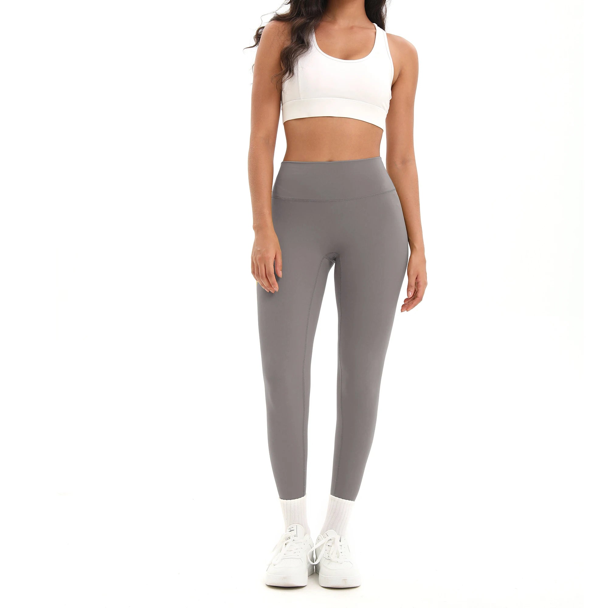 5pcs Women Sport Cropped Pants Solid Color Back Waist Pocket High Waist Yoga Legging Butter Athletic Gym Comprehensive Training