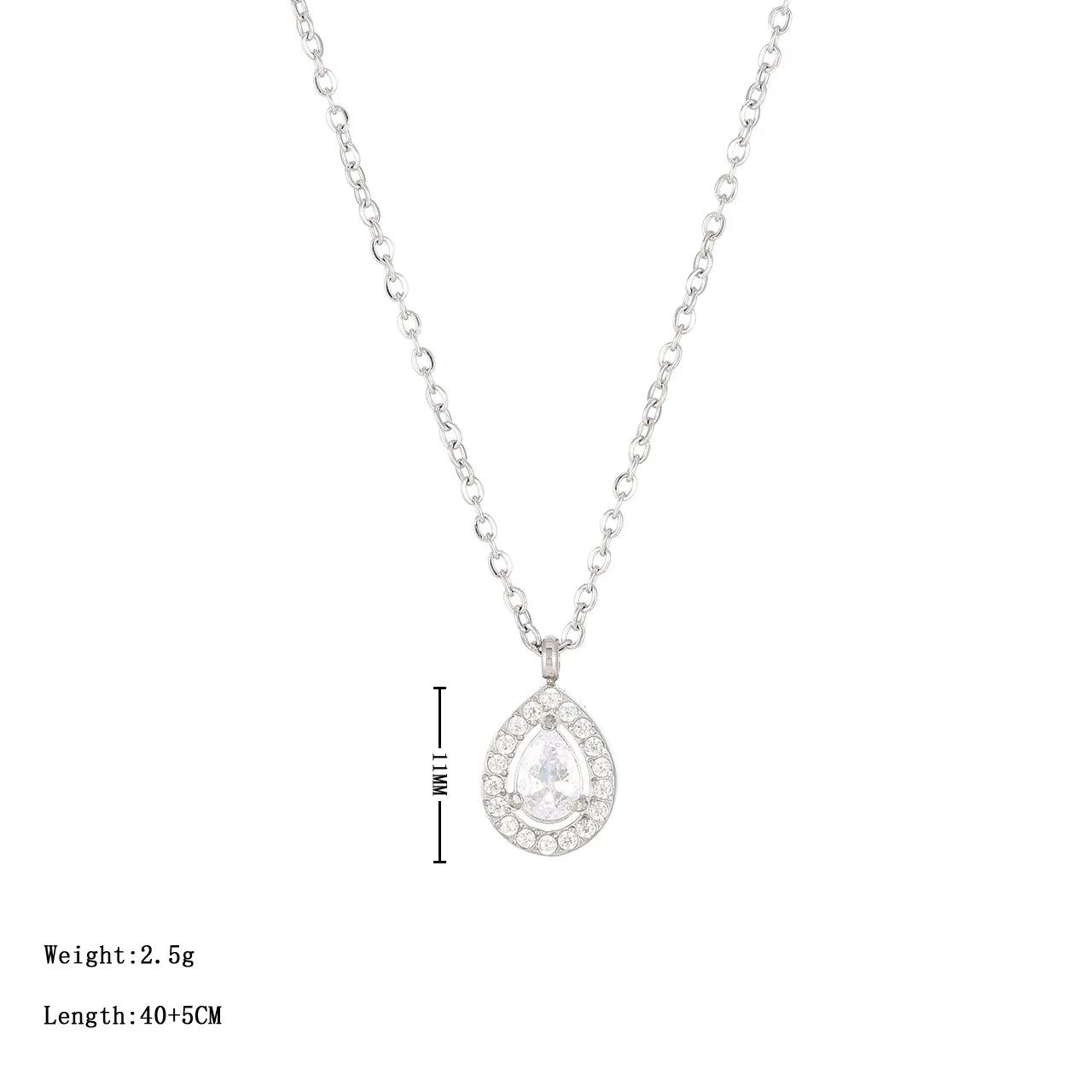 Stainless Steel 14K Gold Heart Pendant Necklace Women's Simple Chain Stylish Design Sense Jewelry Double Layer