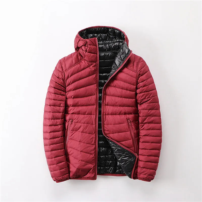 2 in 1Ultra light Down Jackets Women Both Sides Wear 90% Duck Down Coats Lady Waterproof Portable Puffer Jacket Outerwear JK-869