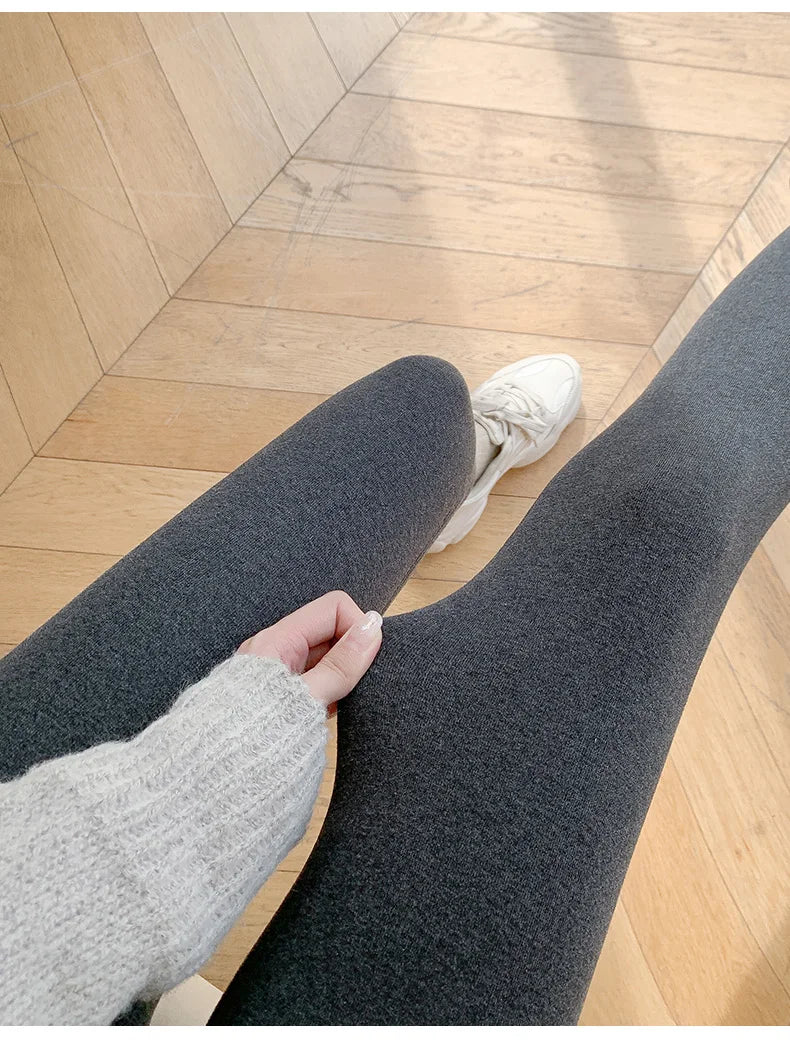 Extra Thick Lamb's Wool Bottom Pants Women's Outer Wear Autumn Winter Cold Protection Warm One Longer Thickened Cotton Pants