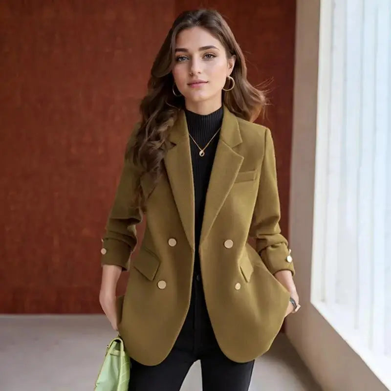 Luxury Brand Blazers Women Clothing Autumn Winter Jacket Button Office Ladies Coat Design Jacket Long Sleeve Outerwear Suits New