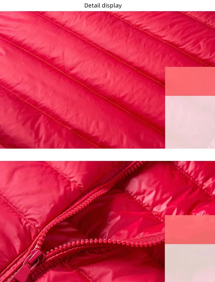 Women Hooded Short Puffer Jackets 2025 New Arrivals 90% White Duck Down Autumn Winter Ultra Lightweight Keep Warm Coats