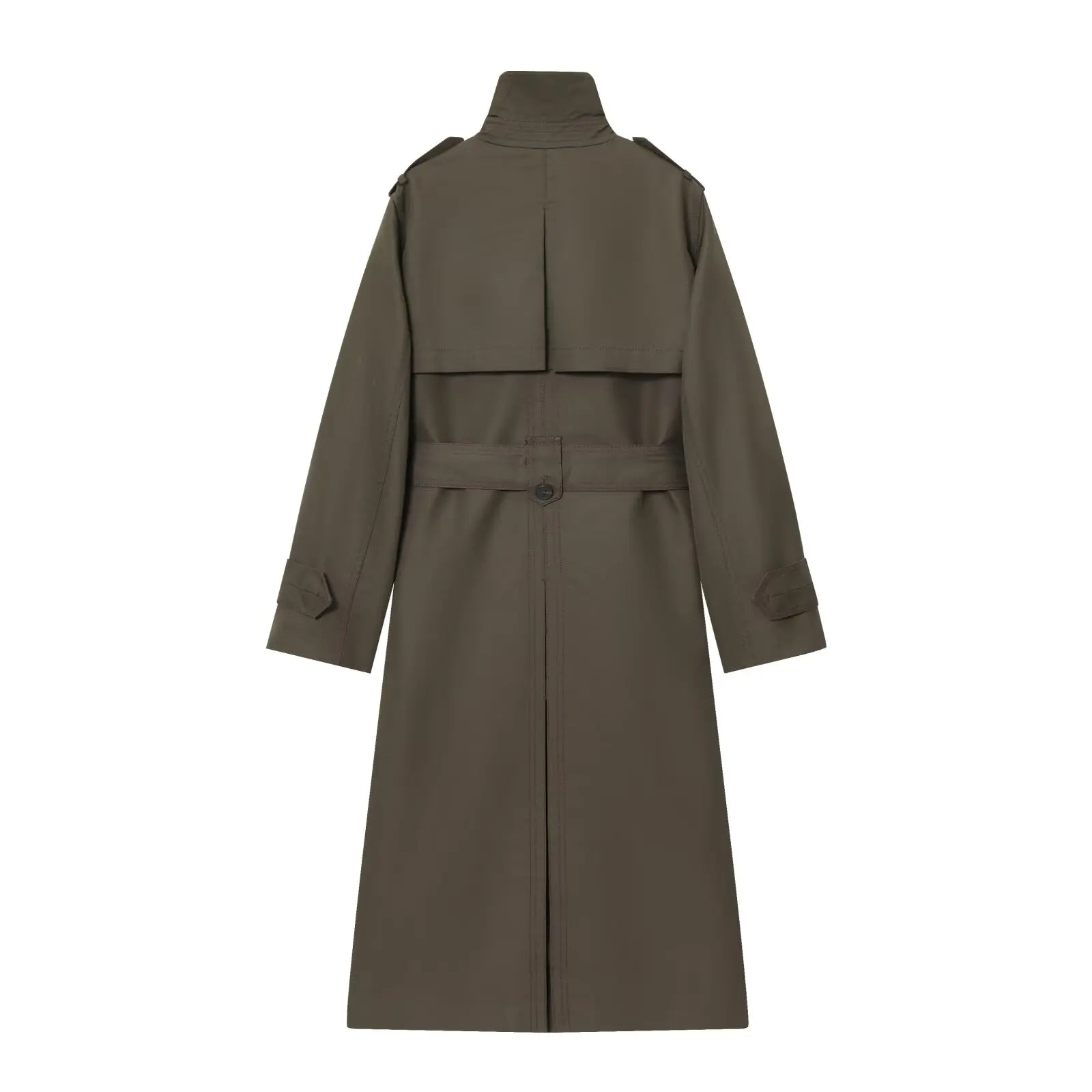 Autumn Women Long Wool Coat with Belt Casual Turn Down Collar Long Sleeve Double-Breasted Outerwear Female Chic Overcoat