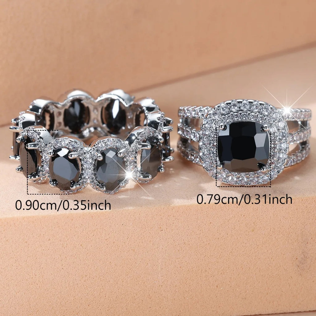 Super Shiny Egg-Shaped Gemstone Women Men's Ring Micro Inlaid Cubic Zirconia Luxury Sparkling Full Diamond Rings Trendy Hot Sale