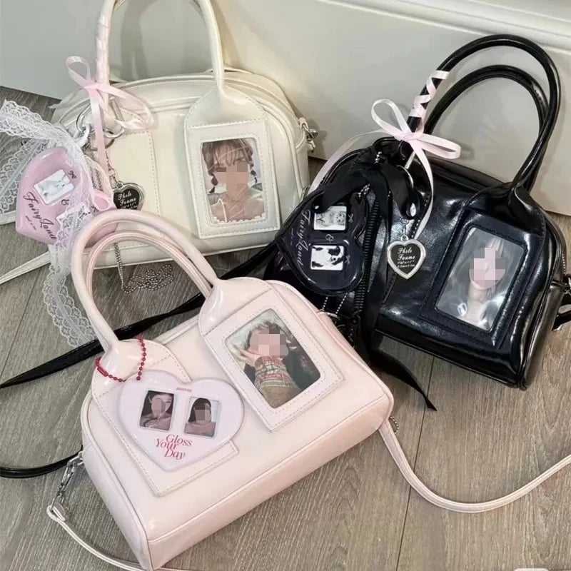2025 New Y2K Harajuku Shoulder Bag Women Korean Transparent Ita Bag Crossbody Bag Female Japanese Designer Trend Handbag Purse