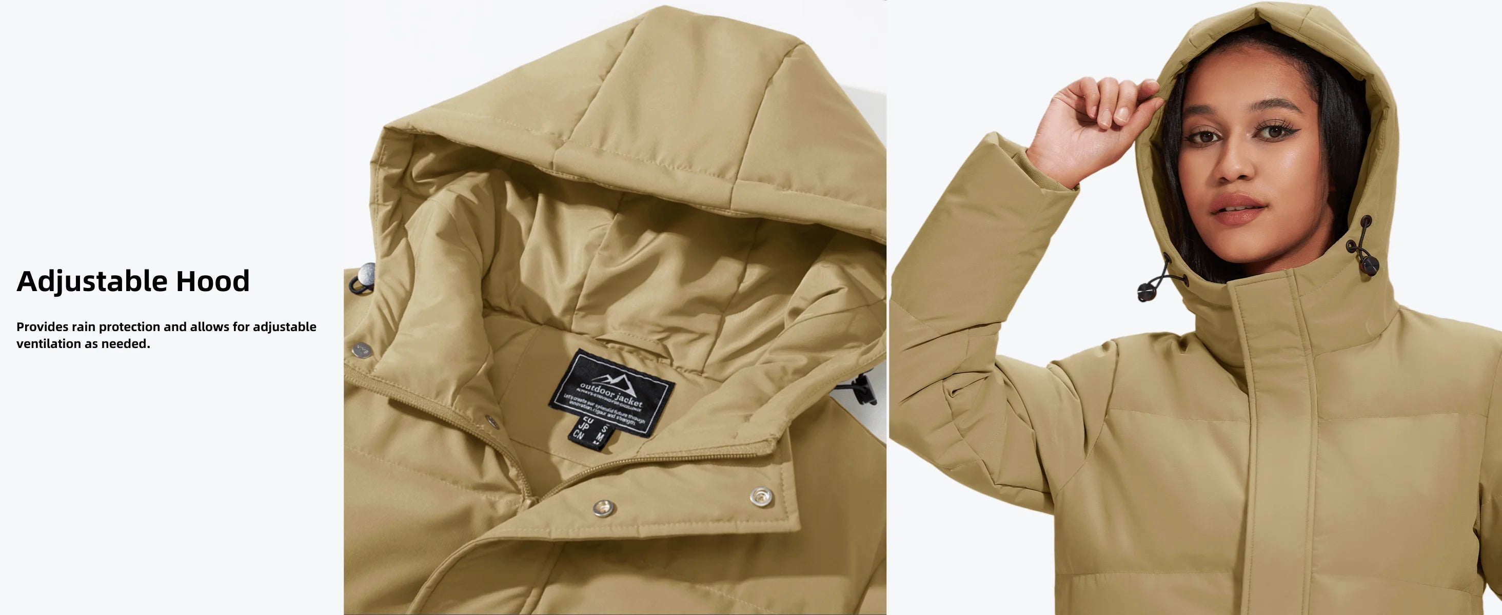 TACVASEN Womens Winter Long Quilted Duck Feather Jackets Padded Puffer Warm Hooded Long Coats Warm Windproof  Thick Outerwear