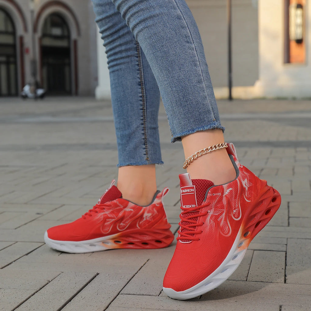 Men Sports Shoes Trendy Breathe Soft Sole Comfort Outdoor Fitness Jogging Shoes Couple Walking Sports Tennis Shoes for Men Women