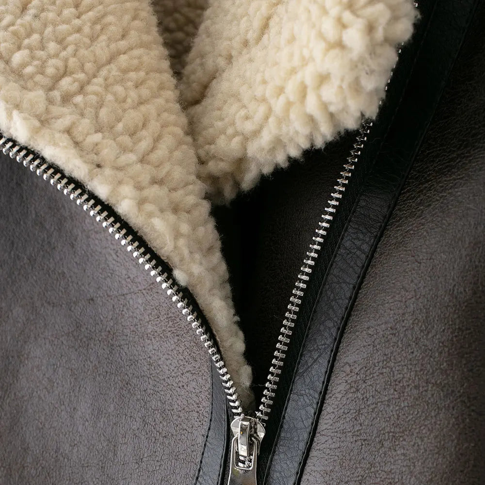 Women's Thick Warm Suede Jacket with Belt, Long Sleeve Coats, Faux Shearing, Female Outerwear, Chic Tops, Winter Fashion