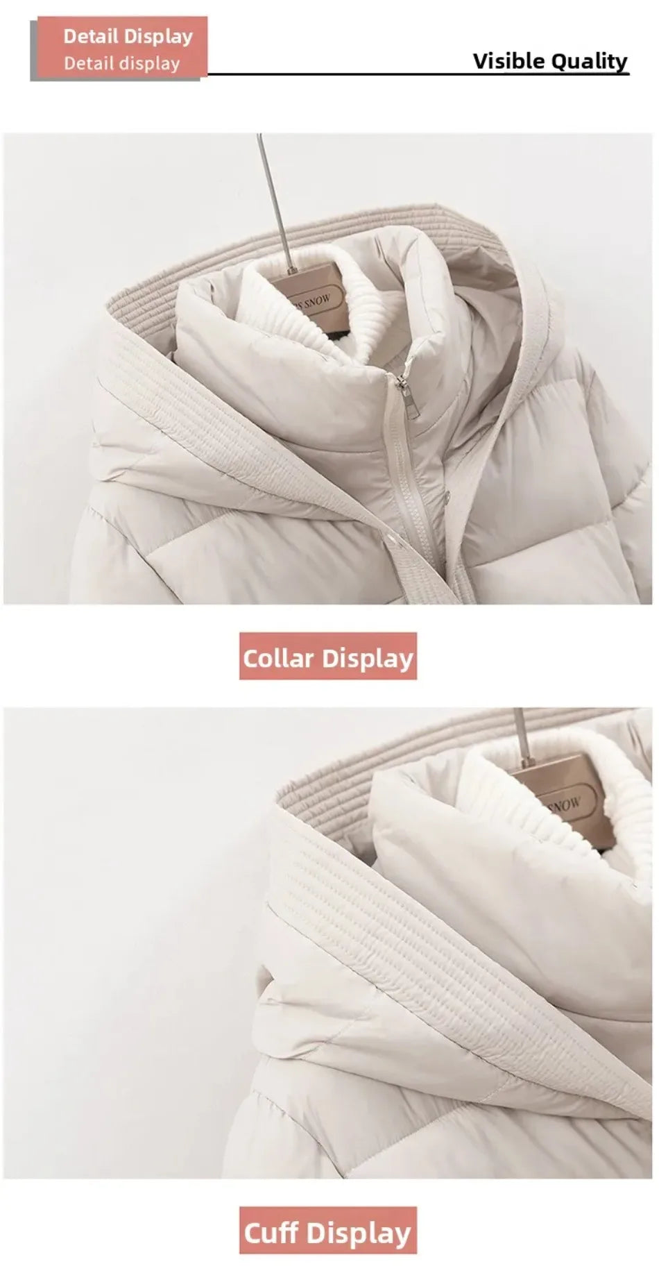 New Winter Slimming Ort Down Cotton Jacket Women's Thiened Coat with Hood Dstring Waist Sli Parkas Outerwear for Ladies Clothing