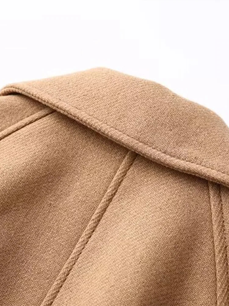 2025 Autumn/Winter New Personalized Fashion Casual Neutral Belt Coat Warm Long Coat