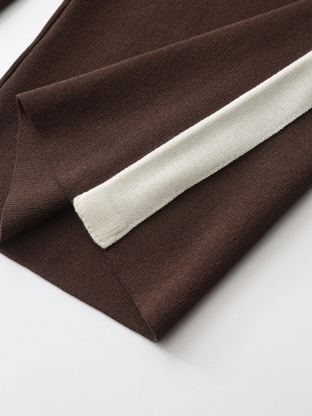 DUOPERI Women Fashion 2 Piece Sets Brown Pullover Sweatshirts & High Elastic Waist Trousers Feamle Chic Lady Pants Set