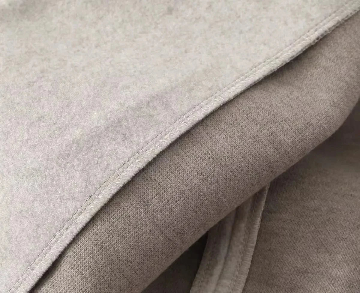 2025 Women Woolen coat Fashion Solid Open Stitch Long Trench Coats Vintage V-Neck Full Sleeves Female Chic Lady Outfits