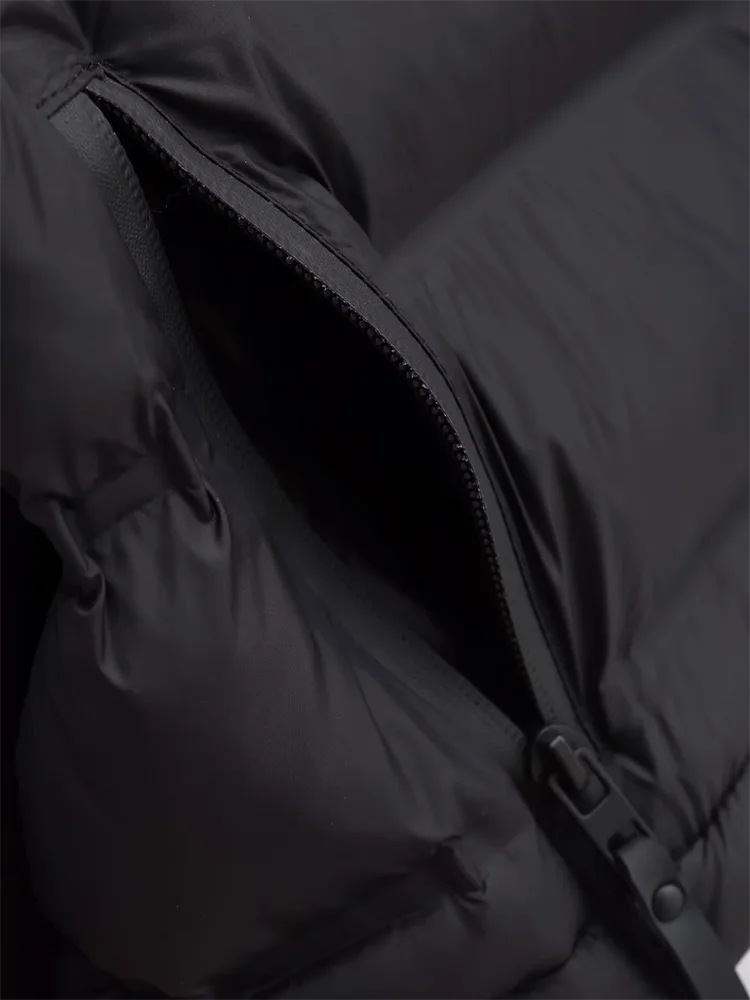 Kar&Otza 2025 Autumn/Winter New Women's Stand up Collar Splicing Short Cotton Clothes Lightweight Cotton Jacket Coat