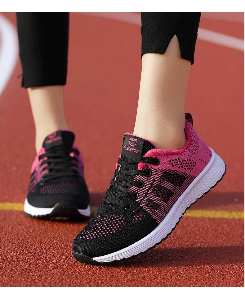 2025 Women Sport Shoes Fashion Platform Sneakers Ladies Spring Winter Flats Running Shoes for Woman
