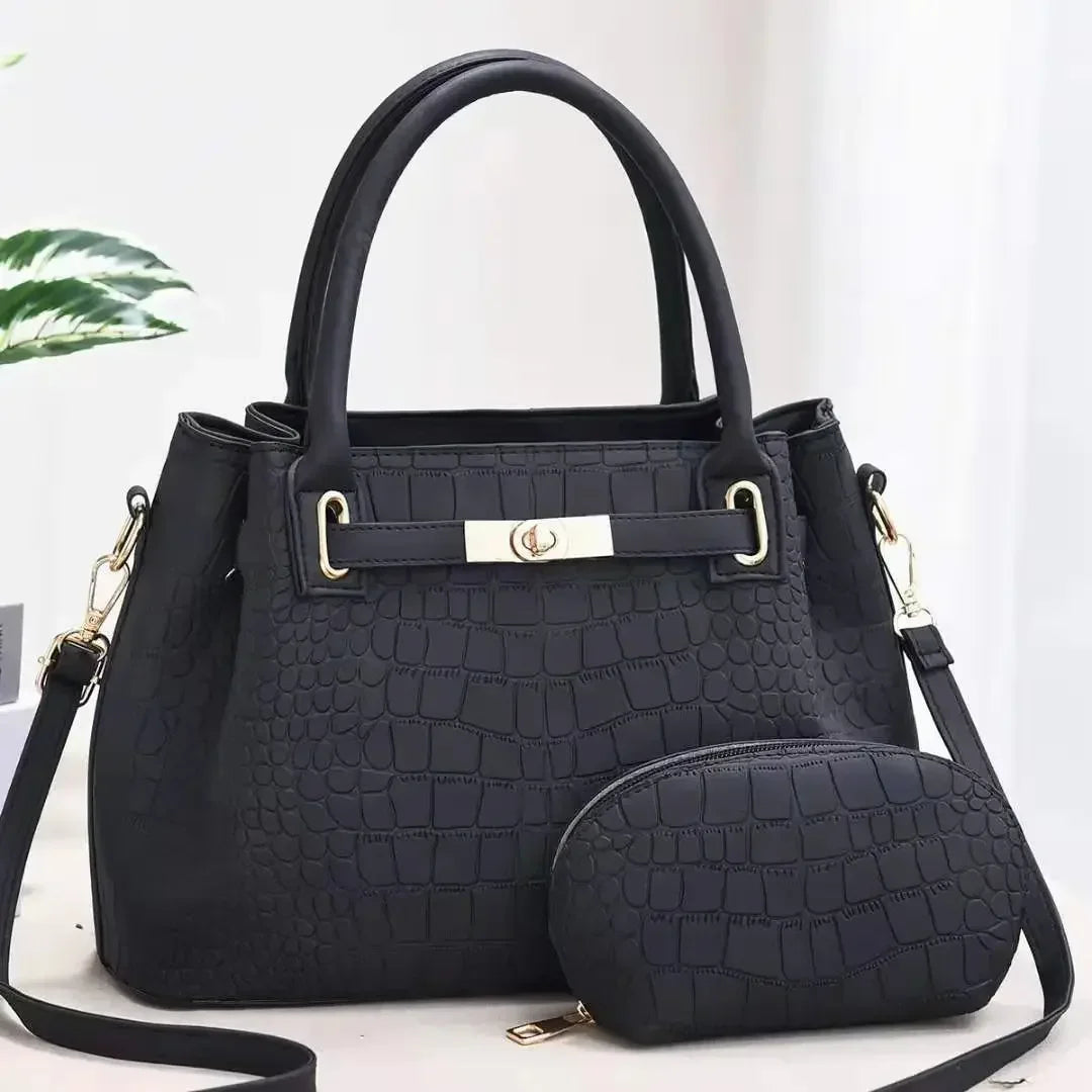 12.4 inch 31cm)New Crocodile Pattern Women's Shoulder Bag; Large Capacity Handbag; Mother and Child Bag; Crossbody Bag