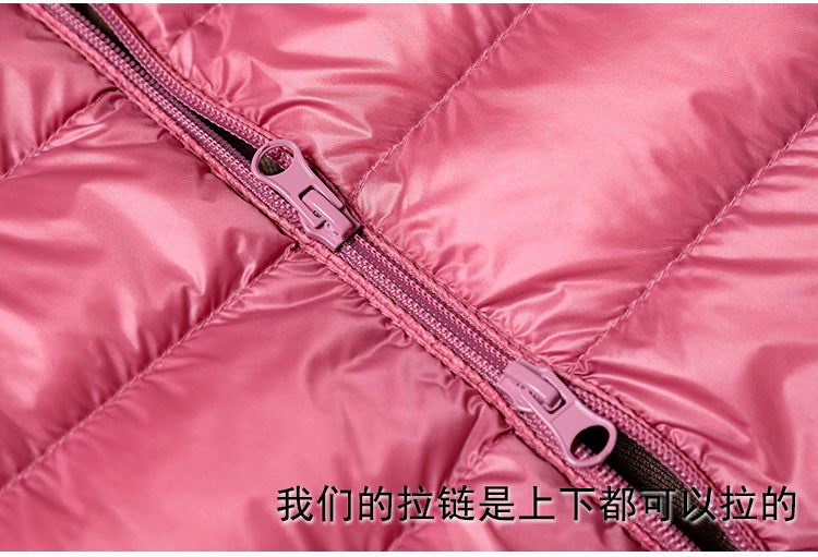 Slim Remove Hooded Parka Fashionable Outerwear 2025 Winter Womens Down Jackets Long Light Thin Coat Puffer Jacket