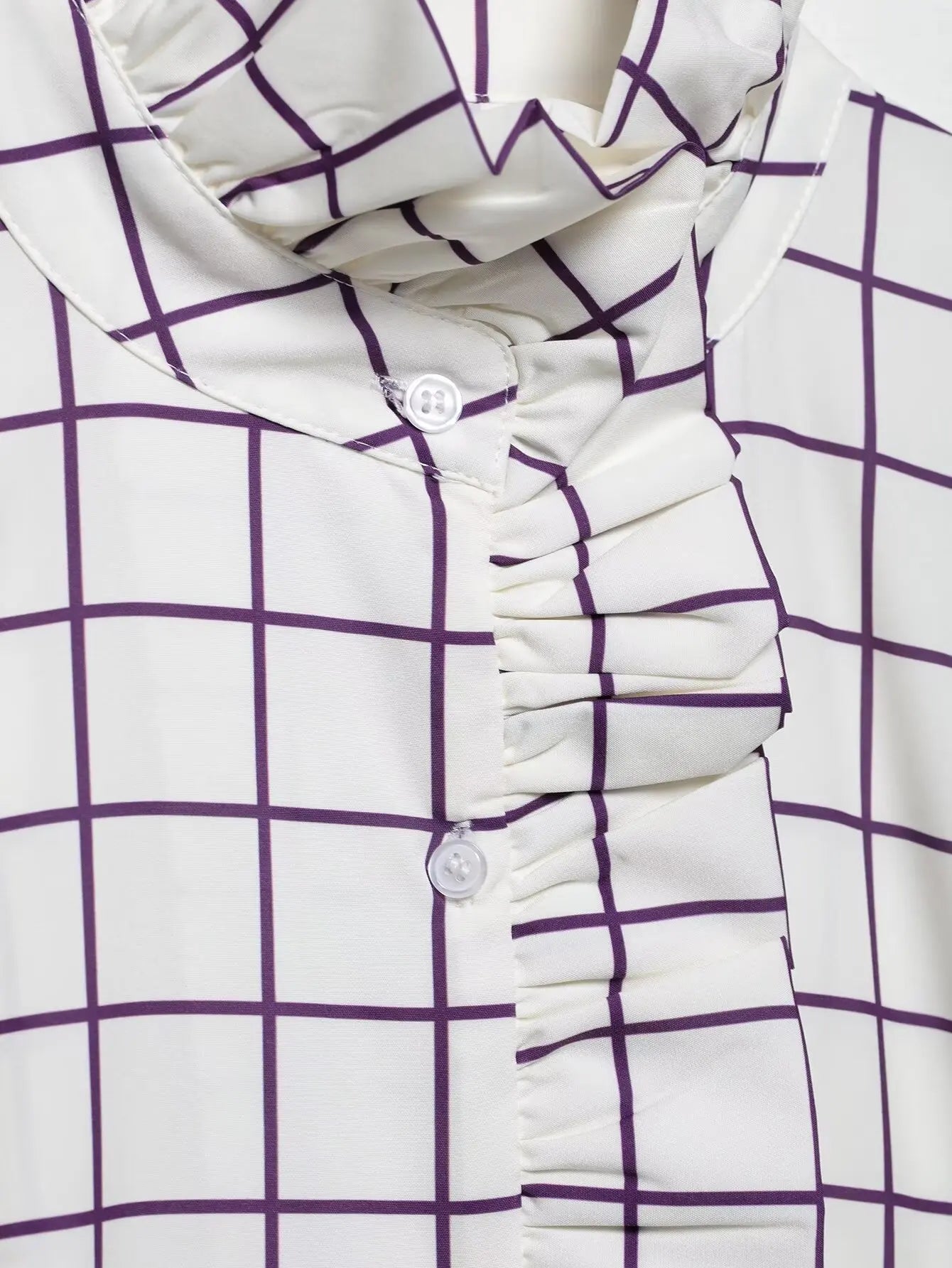 Yaphleet Women Elegant Ruffles Loose Purple Shirts 2025 Fashion Ladies Casual Blouses for Festival Female Chic Tops Clothes