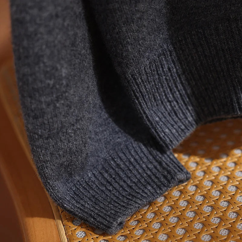 ADDONEE Autumn Winter Women's 100% Wool Set Hoodie Pullover Wide Leg Pants Thick Casual Cashmere Knitwear Sweater Trousers Suit