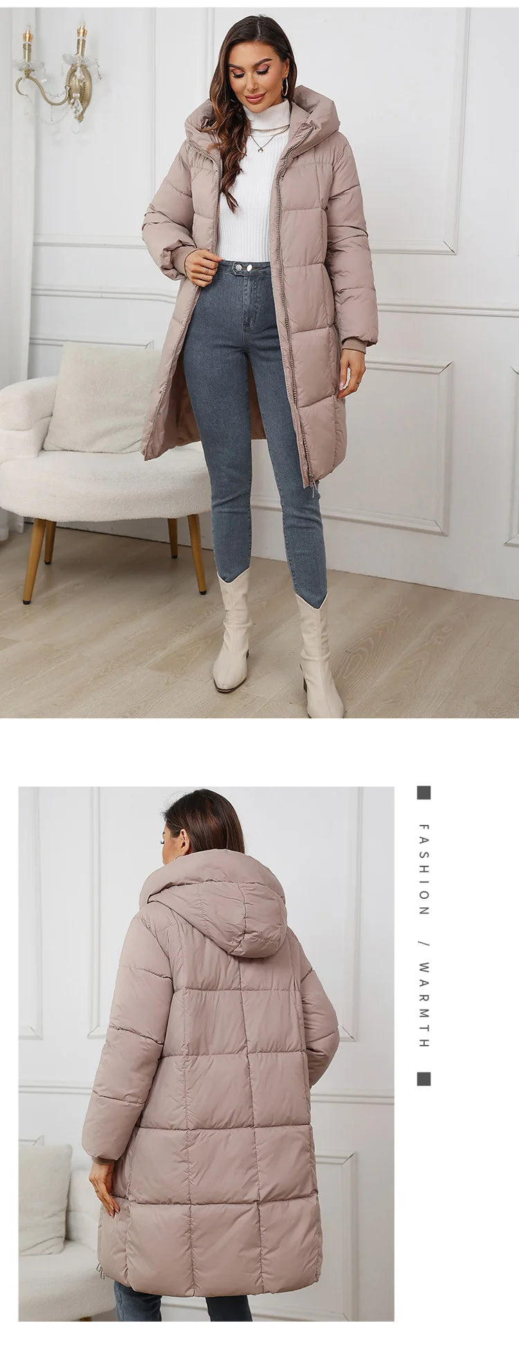 Women Long Coat 2025 New Autumn Winter Parkas Female Thick Down Cotton Coat Femme Casual Short Warm Thick Outerwear Ladies Top