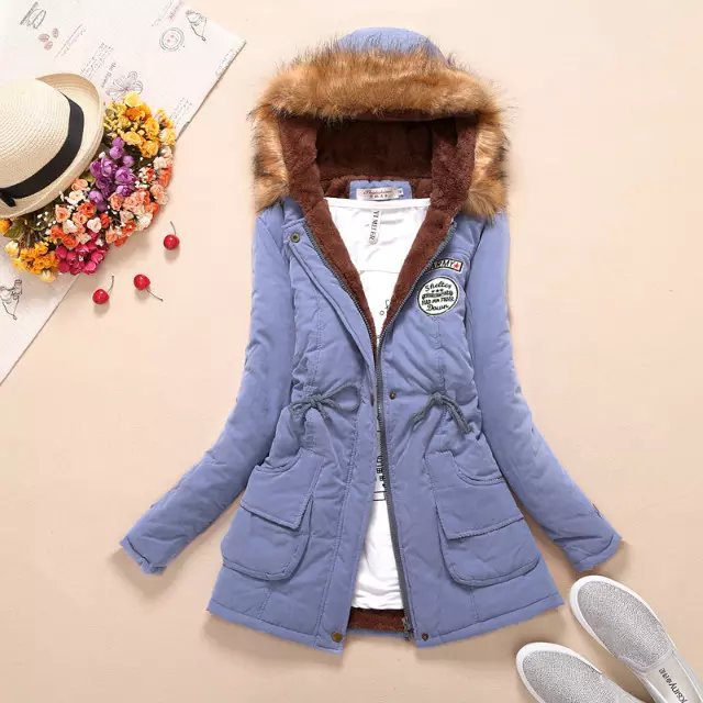 2025 New Autumn Winter Women Cotton Jacket Padded Casual Slim Coat Emboridery Hooded Parkas Wadded Warm Overcoat Fashion Parkas