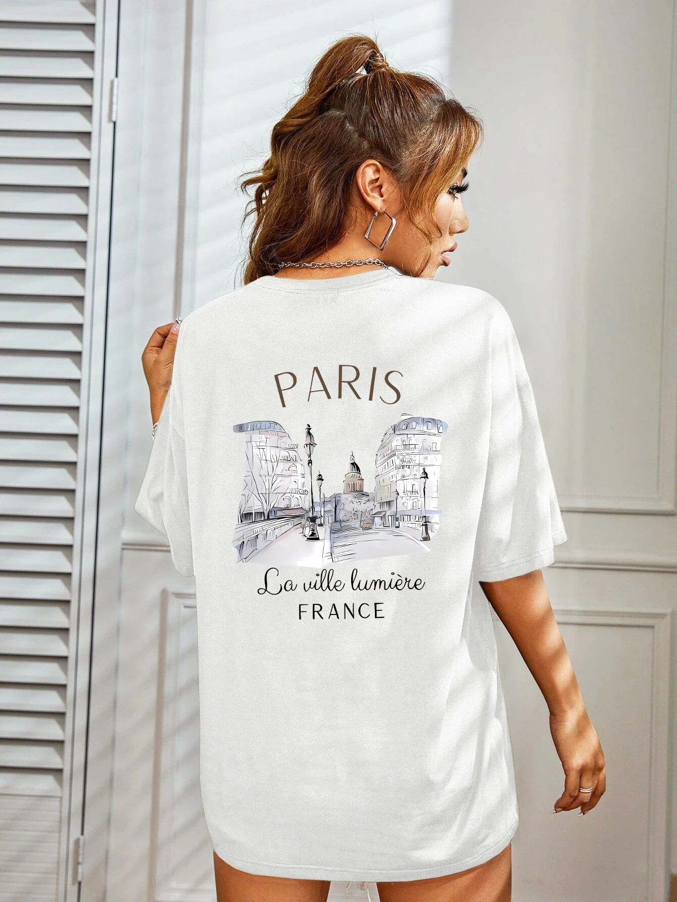 Women New Fashionable T Shirt Crew Neck Short Sleeve Printed T-Shirt Relaxed Fit Casual Summer Top