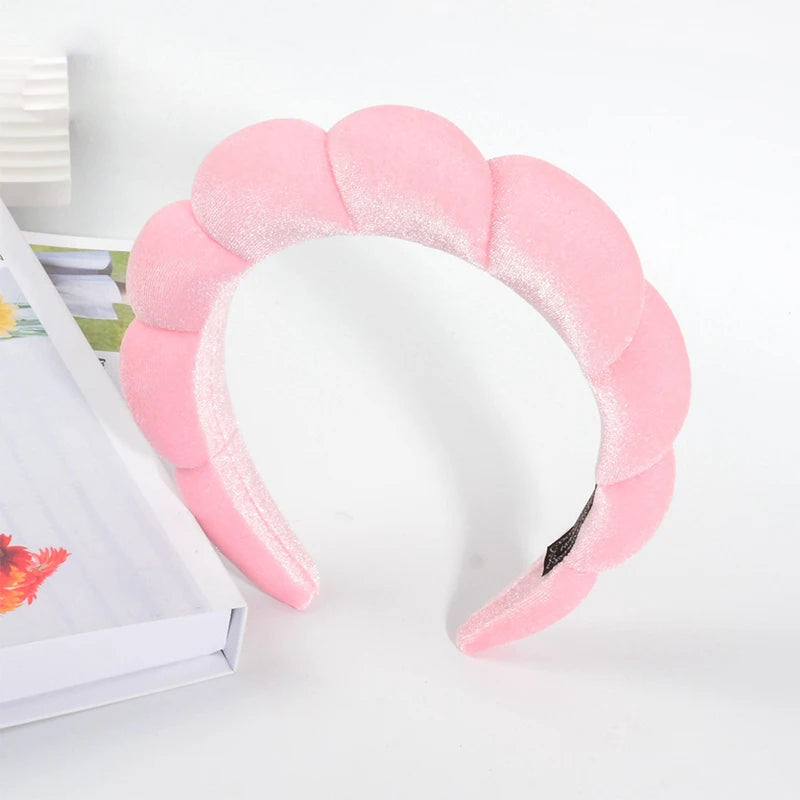 Cute Fashion Multifunctional Women's Face Washing Cuffs Waterproof Water Absorbent Wrist Cotton Velvet Hairband Hair Accessories