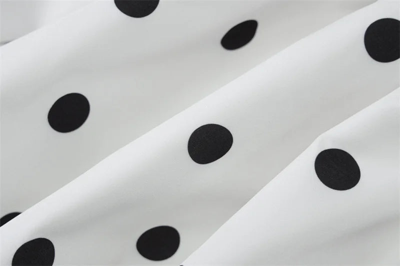 Mozision Halter Print Polka Dot Mini Dress Women Fashion Off-shoulder Sleeveless Backless High Waist A-line Club Party Dress