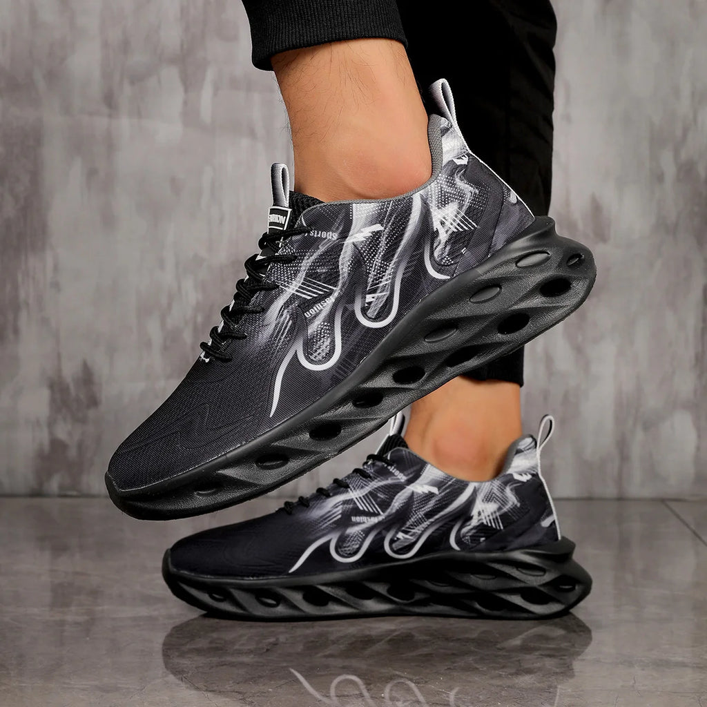 Men Sports Shoes Trendy Breathe Soft Sole Comfort Outdoor Fitness Jogging Shoes Couple Walking Sports Tennis Shoes for Men Women