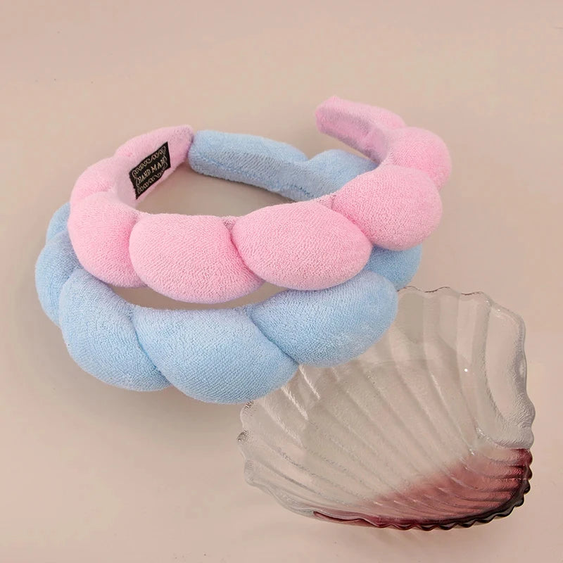 Cute Fashion Multifunctional Women's Face Washing Cuffs Waterproof Water Absorbent Wrist Cotton Velvet Hairband Hair Accessories