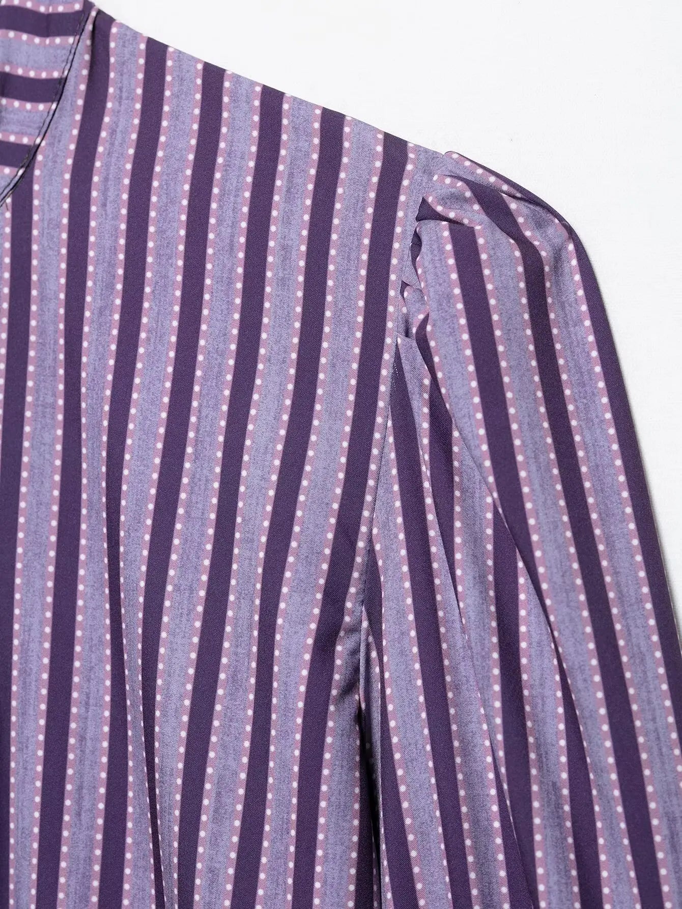 Yaphleet Women Elegant Ruffles Loose Purple Shirts 2025 Fashion Ladies Casual Blouses for Festival Female Chic Tops Clothes