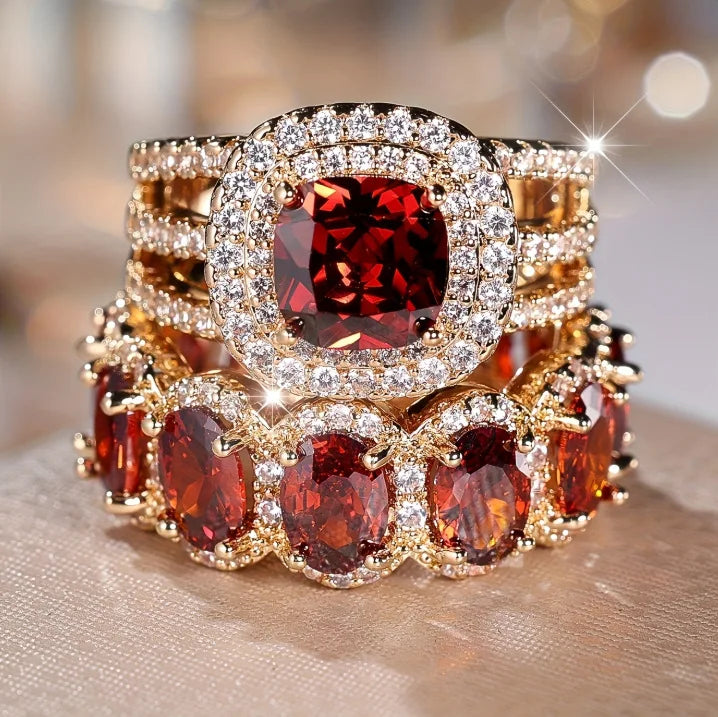 Super Shiny Egg-Shaped Gemstone Women Men's Ring Micro Inlaid Cubic Zirconia Luxury Sparkling Full Diamond Rings Trendy Hot Sale