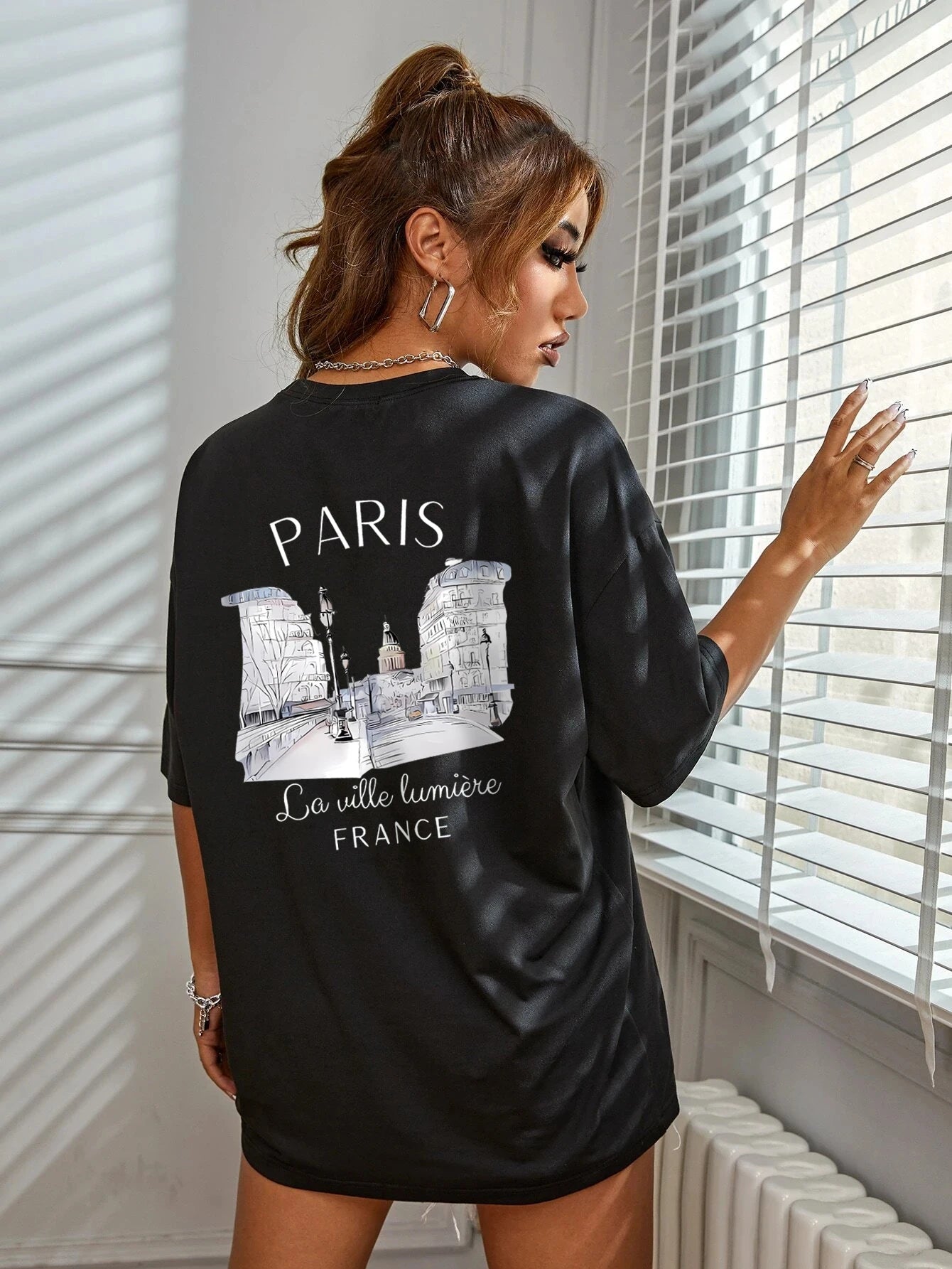 Women New Fashionable T Shirt Crew Neck Short Sleeve Printed T-Shirt Relaxed Fit Casual Summer Top