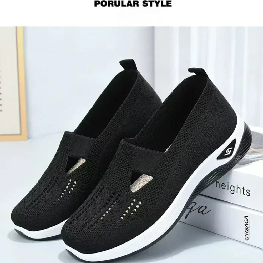 New Middle aged and Elderly Women's Shoes Spring Casual Shoes Mom Shoes Soft soled Breathable Sports Shoes 2025 Women's