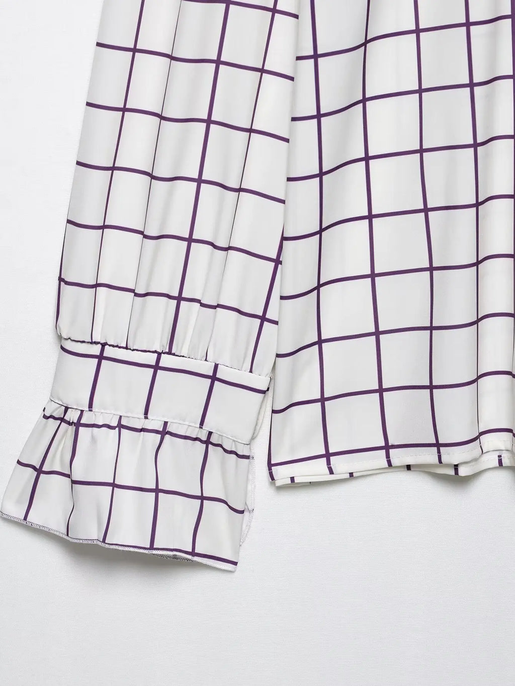 Yaphleet Women Elegant Ruffles Loose Purple Shirts 2025 Fashion Ladies Casual Blouses for Festival Female Chic Tops Clothes