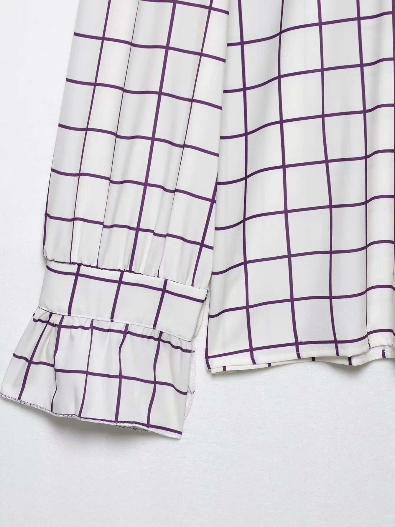 Yaphleet Women Elegant Ruffles Loose Purple Shirts 2025 Fashion Ladies Casual Blouses for Festival Female Chic Tops Clothes