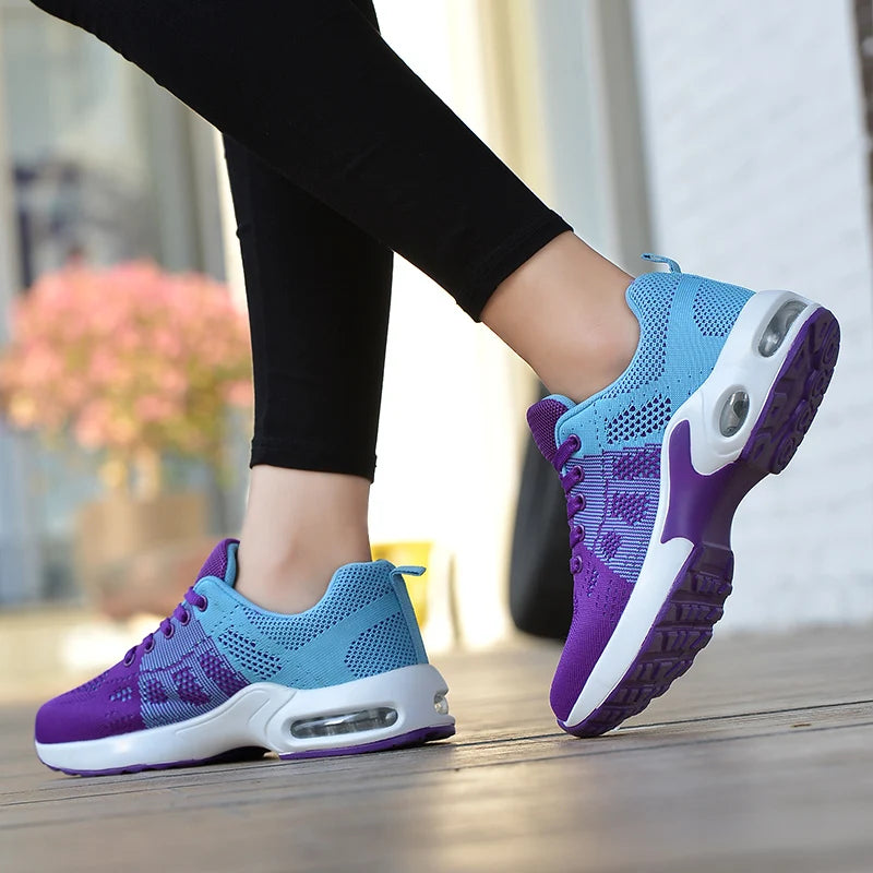 Flying Weaving Sports Shoes Women's Shoes Air Cushioned Running Sports Shoes