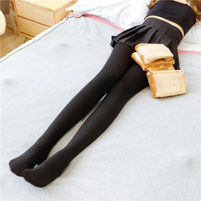 8 Colors Velvet Stretchy Tights for Women Soft Breathable Solid Color Pantyhose Thickness Thermal Legging Warm Stylish Stockings