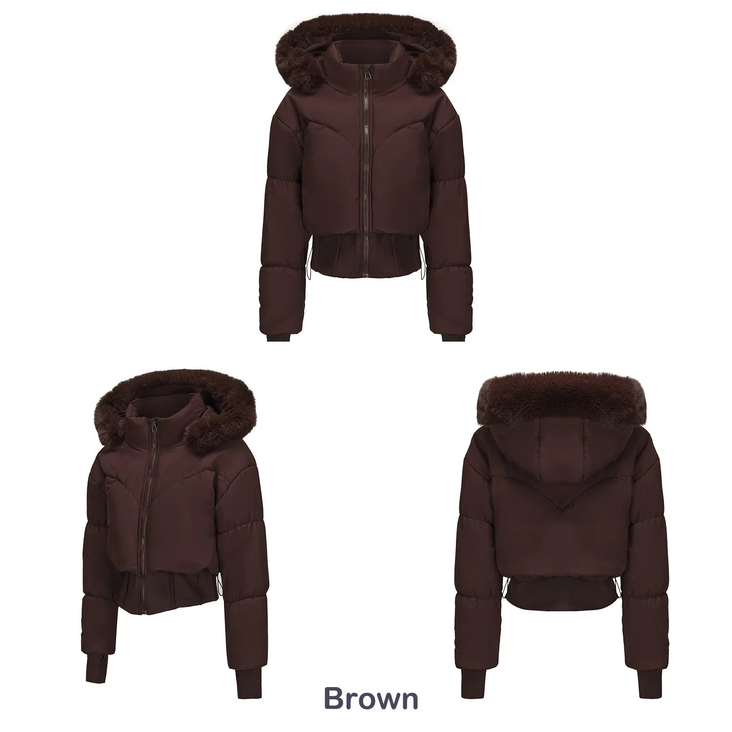 Thick Warm Women's Winter Down Jackets Coats Parkas Large Fur Collar Hood Woman Cotton Padded Puffer Jacket Outwear Overcoat H01