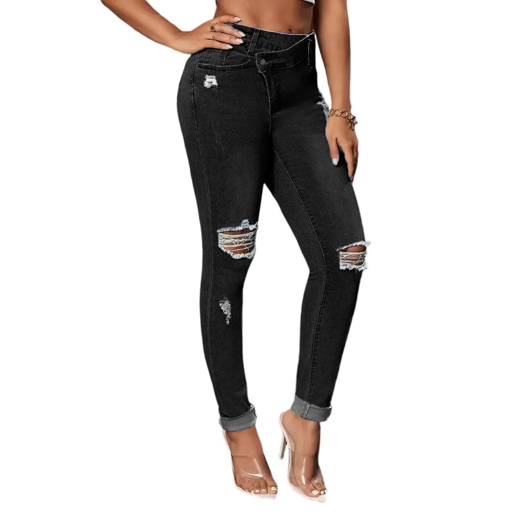 Denim Jeans For Women Ripped Jeans Skinny Jeans For Women Straight Leg Pants All Season Work Pants Women Baggy Jeans For Women