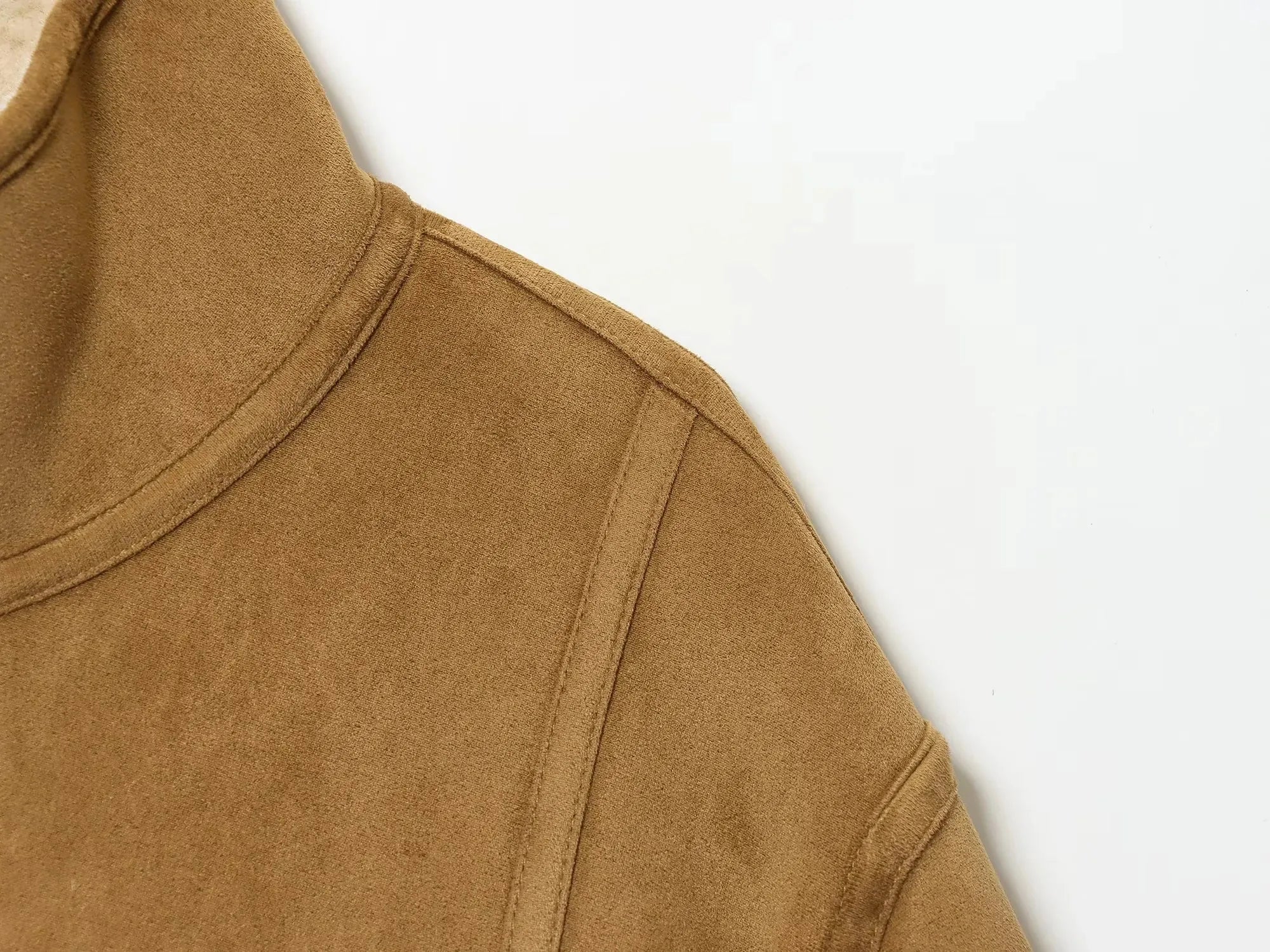 Women 2025 Double-Sided Wear Lamb Velvet Coat Women's Fashion Stand Collar Single Breasted Pocket Short Jacket Lady Outerwear